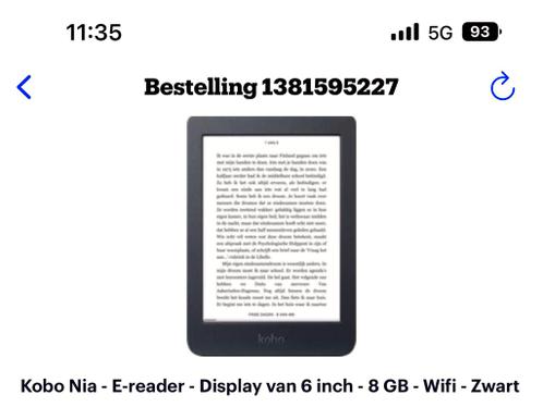 KOBO Nia - 8 GB, NIEUW