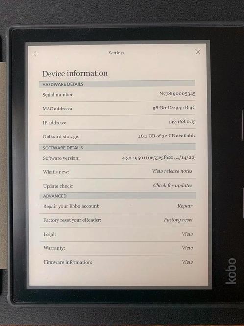 Kobo Sage E-Reader
