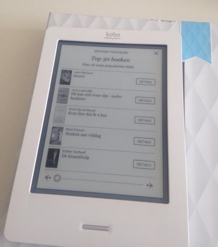 Kobo Touch ereader lichtblauw NIEUW