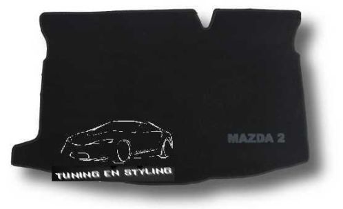 Kofferbakmat Velours met logo Mazda 2 (07-)