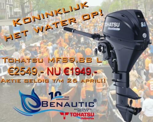 Koninklijk het water op met een Tohatsu 9.8pk  Benautic