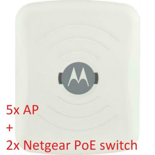 Koopje Complete WiFi Set 5x (2.4 amp 5Ghz) AP amp 2x PoE switch
