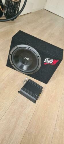 Krachtige jvc 1300 watt auto subwoofer met jvc versterker