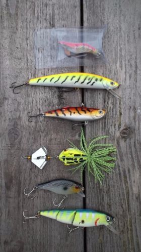 kunstaas set 6 stuks pluggen 