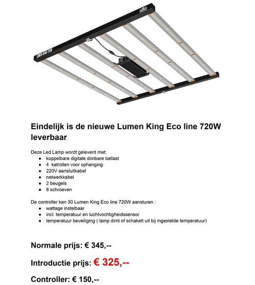 Kweeklamp Ledlamp Lumen King Eco Line 720W