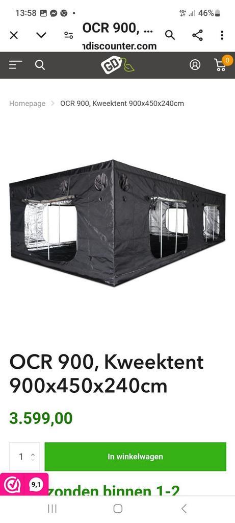 Kweekspullen 3 x tent ocl 900960 en phantom240x300 nog een