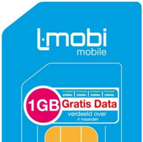 L-Mobi gratis SIM met 1GB. Lmobi Prepaid SIM met jaarbundel