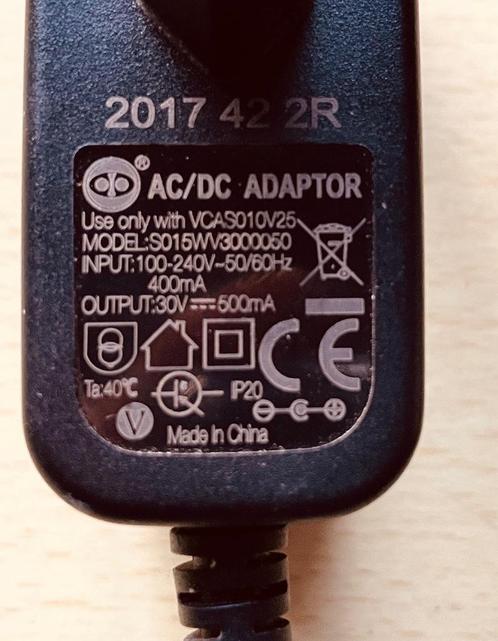 lader adapter 30 volt voor stofzuiger