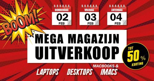 Laptop en Macbook uitverkoop 2-3-4 februari