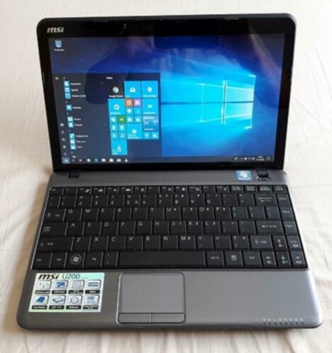 laptop MSI U200 met W10 op SSD