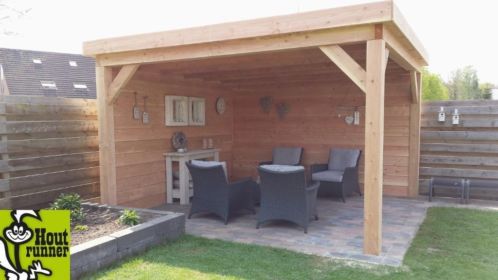 Lariks  douglas houten terrasoverkapping, veranda, carport.
