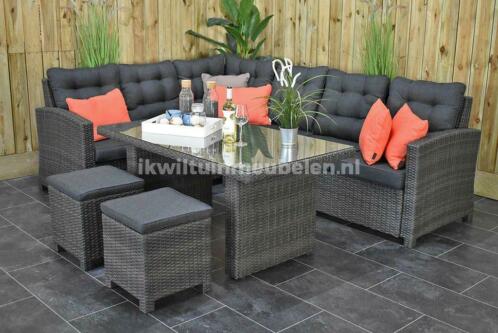 Las Palmas Loungeset Hoekbank Hoge Tafel SHOWROOMMODEL WINTE