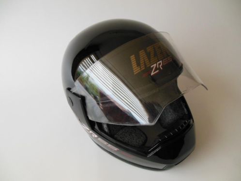 Lazer ZR 65 motor  brommer helm glans zwart maat S, keur E6