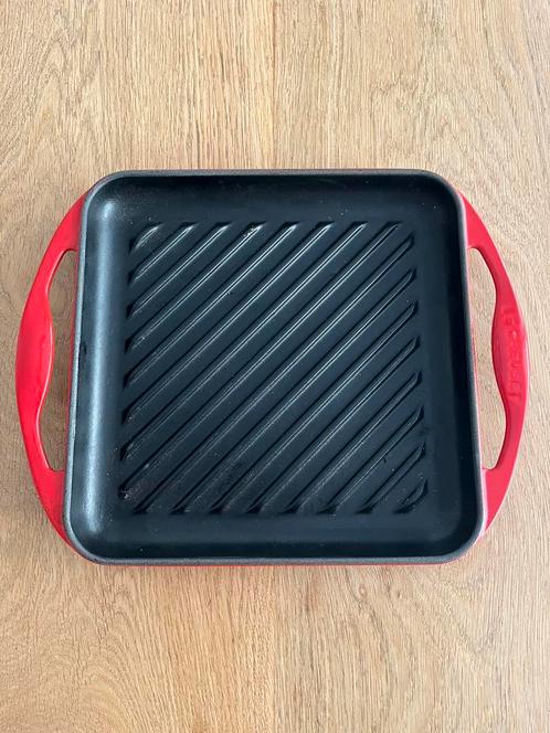 Le Creuset vierkante grill 24 cm - rood