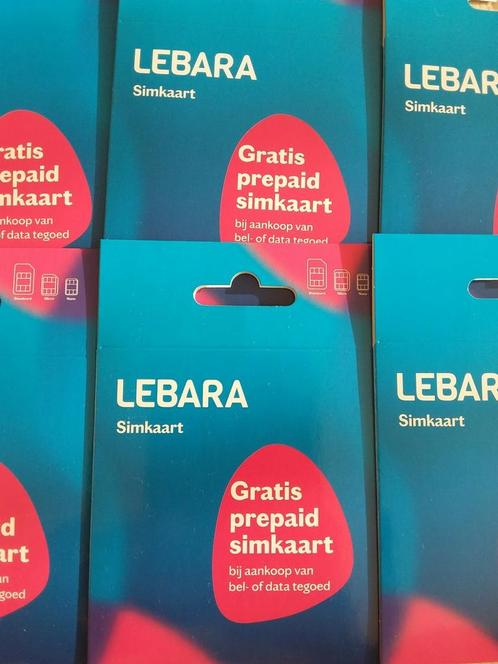 Lebara 100 sim cards Nieuw gesealde vaste prijs incl dhl oph