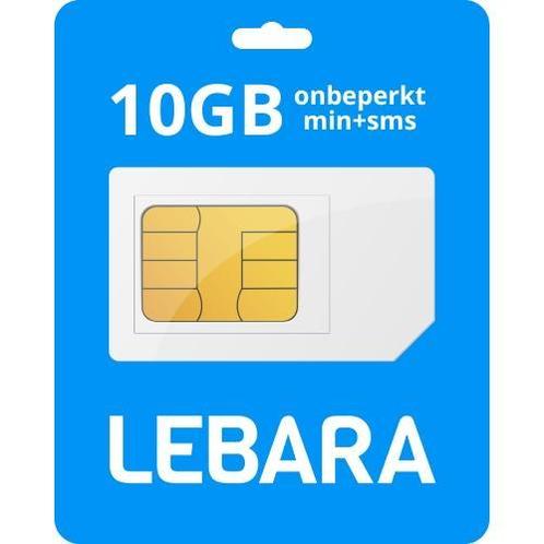 Lebara 10GB  onbeperkt minsms  Koop hier uw simkaart