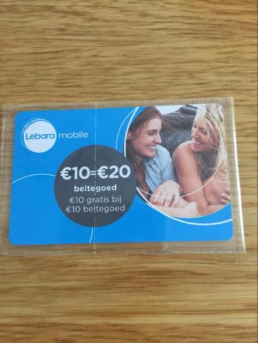 Lebara mobile beltegoed 10x 10 euro nieuw in seal