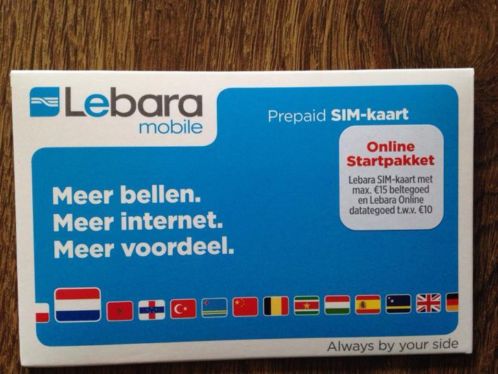 Lebara mobile, simkaart