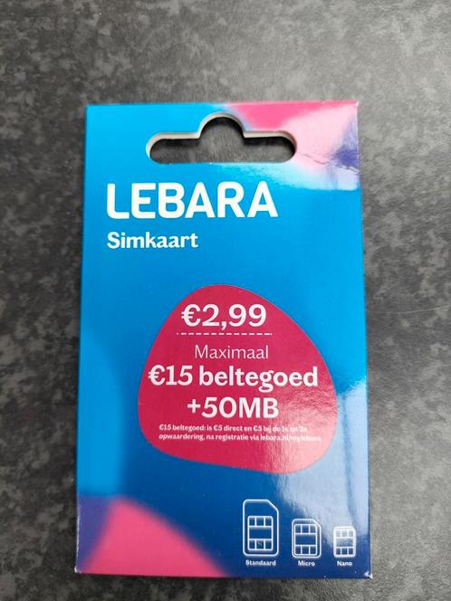 Lebara Prepaid 100 stuks 300 euro inclusief verzendkosten
