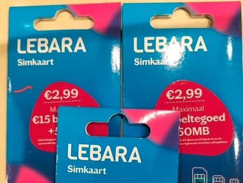 Lebara prepaid 100 Stuks voor 270 euro vaste prijs gesealde.
