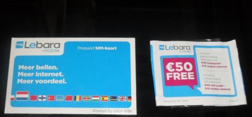 lebara prepaid sim kaart 40 beltegoed 10 mobiel internet.