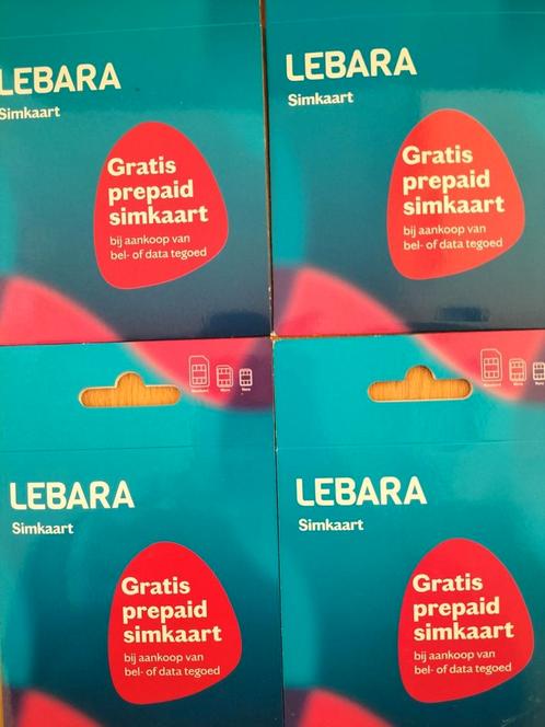 Lebara prepaid simkaart 100 Stuks Nieuw Gesealde vaste prijs
