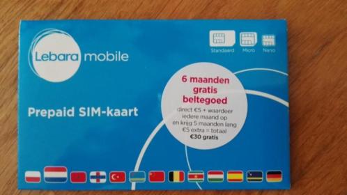Lebara prepaid zie foto