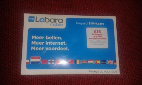 Lebara SIM kaart met 15 Euro beltegoed