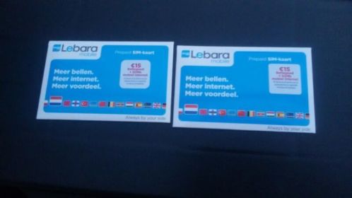 Lebara simkaart 2 x