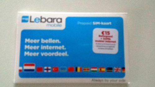 Lebara SIMkaart met eur 15,00 beltegoed