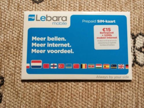 Lebara simkaart (nieuw)