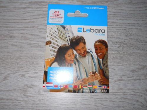 Lebara simkaart nieuw in verpakking.