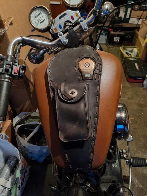 Lederen tanktas voor Yamaha Virago