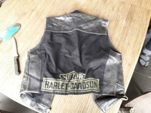 Lederen vest maat m van harley davidson