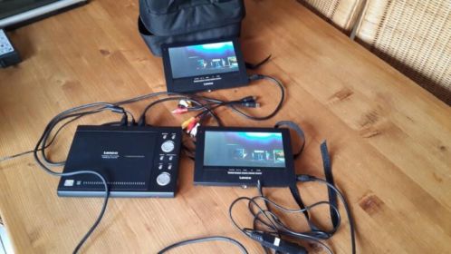 Lenco dvdsppeler met 2 schermen en tas
