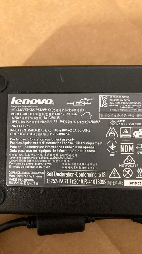 Lenovo adapter 170W usb gele