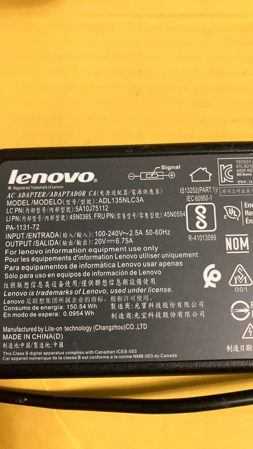 Lenovo adapter usb 135W
