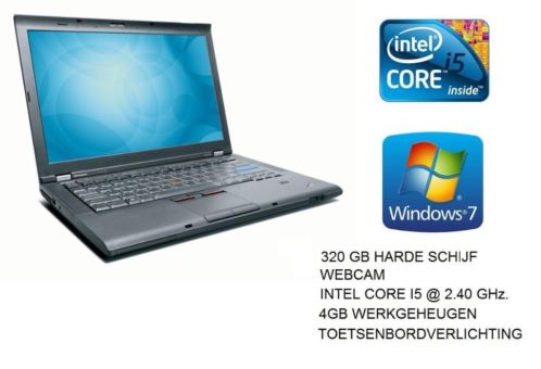 Lenovo T410 i5  2.40 GHz. Webcam, 4GB, 320 GB HD, Win 7, 3G