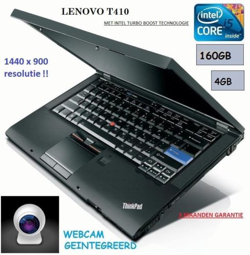 Lenovo T410, I5 - 2,66GHZ, 4Gb, 160GB,1400x900 