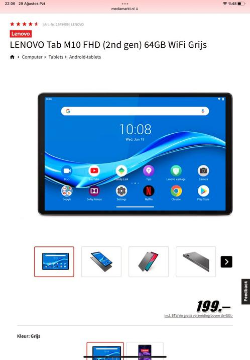 Lenovo tab M10 FHD PLUS 10.3  Full-HD 4 GB64GB