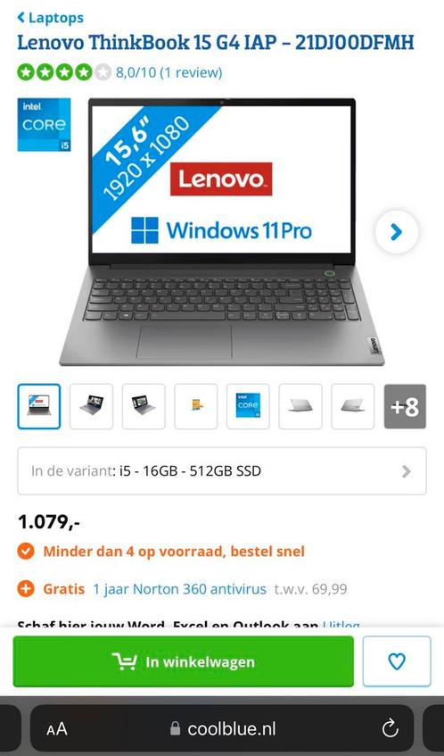 Lenovo ThinkBook 15.6  16 GB ram  512 GB SSD