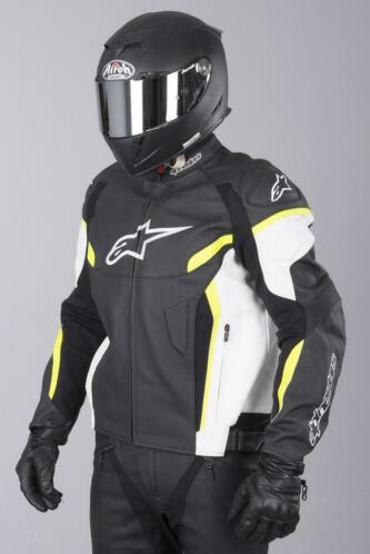 Leren Jack Alpinestars GP Plus R V2 Airflow Zwart-Wit-Neon