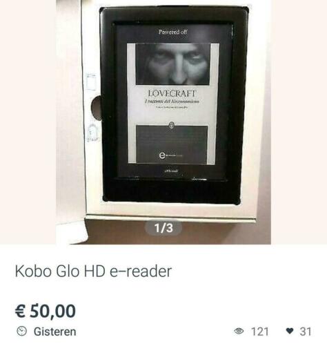 Let op, oplichters actief Kobo Glo HD e-reader
