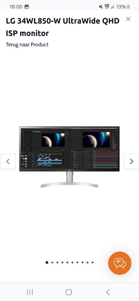 LG 34WL850-W UltraWide QHD ISP monitor