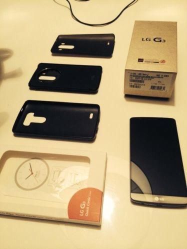 LG G3 met nog 1.5 jaar garantie. Incl Doos,bon en 3 hoesjes