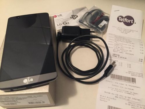 LG G3 Zwart 16GB  1 mnd oud in nieuwstaat incl bon