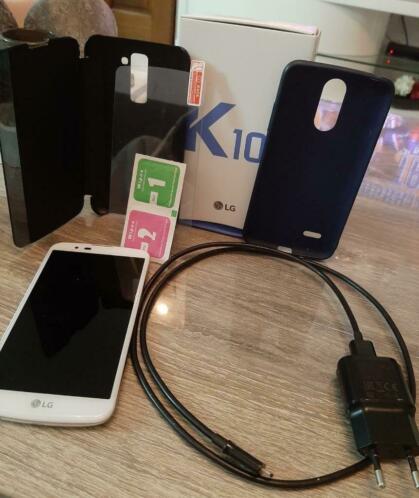 LG K10 4G telefoon inclu. 2 hoesjesopalderscreenprotector