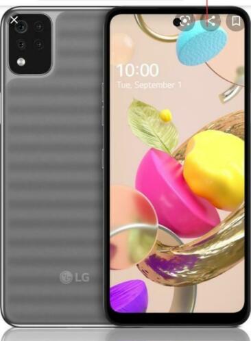 LG K42 6,6 inch telefoon groen grijze achterkant