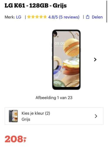 LG k61 nieuw in doos