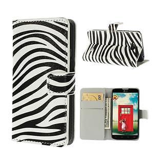 LG L70 Book Wallet CaseHoesje Zebra (LG Optimus L70)